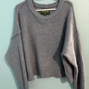 American Eagle Outfitters Blue Ribbed Sweater